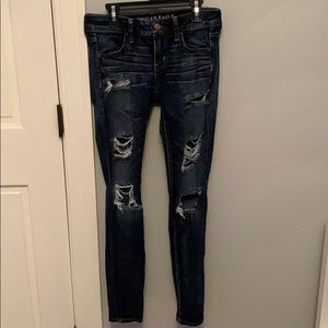 American Eagle ripped skinny jeans